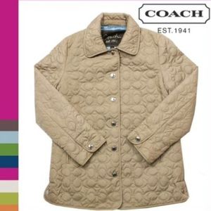 Coach Beige Quilted Jacket